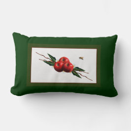 Waterverf rode appels kussen