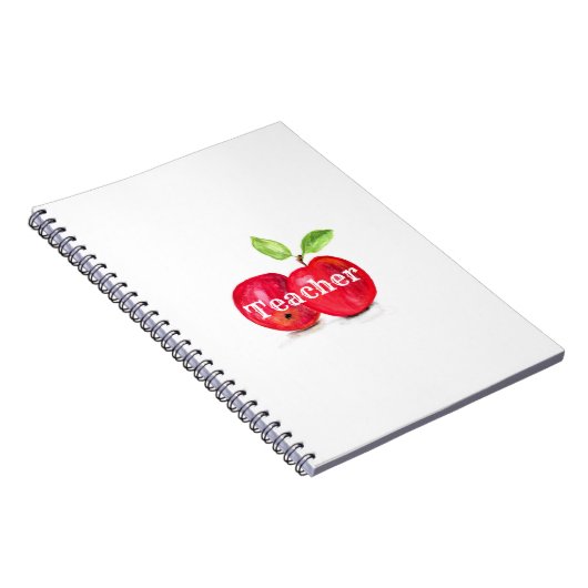 Waterverf Rode appels lerarenopleiding fruit Notitieboek (Rechterzijde)