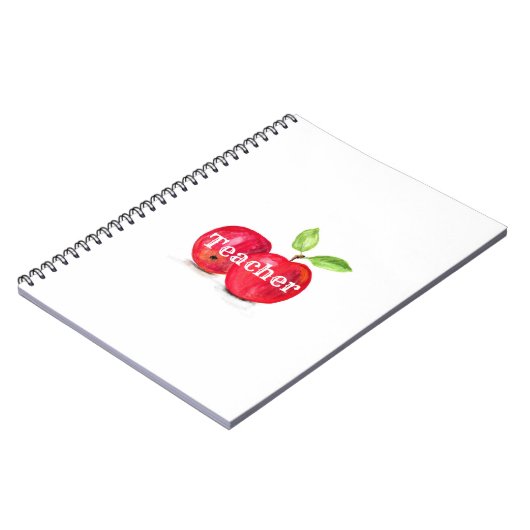 Waterverf Rode appels lerarenopleiding fruit Notitieboek (Linkerzijde)