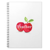 Waterverf Rode appels lerarenopleiding fruit Notitieboek (Voorkant)