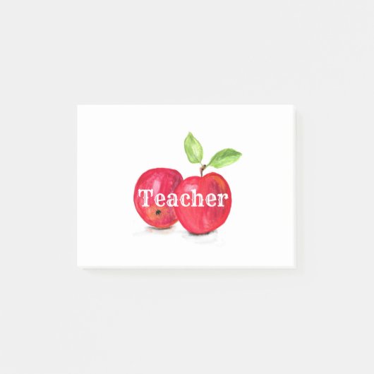Waterverf Rode appels lerarenopleiding fruit Post-it® Notes (Voorkant)