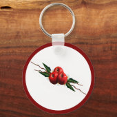 Waterverf rode appels sleutelhanger (Voorkant)