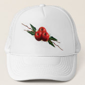 Waterverf rode appels trucker pet (Voorkant)