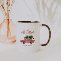 Waterverf Rode Auto | Favoriete Kerstmok