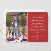 Waterverf rode auto | Kerstfeestdag — Fotokaart Kaart (Achterkant)