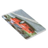 Waterverf rode auto magneet (Rechterzijde)