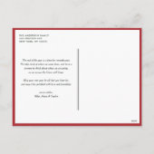 Waterverf Rode Bal Ornament Foto Kerst Feestdagenkaart (Achterkant)