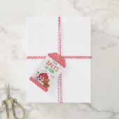 Waterverf Rode Barnyard Boerderij Birthday Party Cadeaulabel (Met Touw)