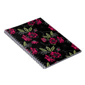 Waterverf rode bloemen groene bladeren florale ske notitieboek (Rechterzijde)