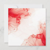 Waterverf Rode Bloemen Vrijgezellenfeest Dank u ka Bedankkaart (Achterkant)