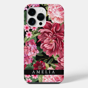 Waterverf rode bloemrijke botanische groenvoorzien iPhone 14 pro max hoesje