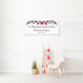 Waterverf Rode bloesems, huwelijk Spandoek (Insitu)