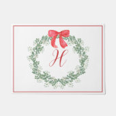 Waterverf rode boog krans monogram deurmat (Voorkant)