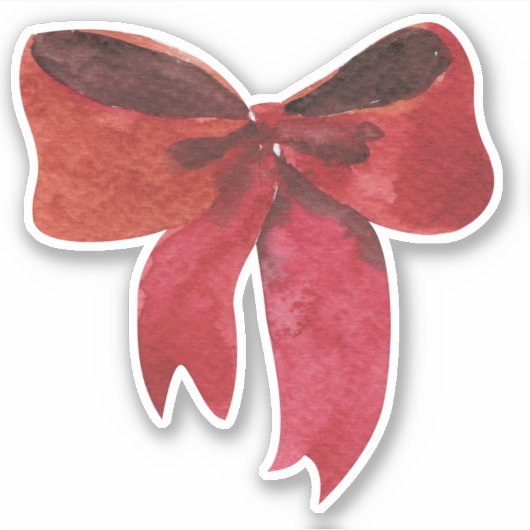 Waterverf rode boog  vakantie sticker (Voorkant)