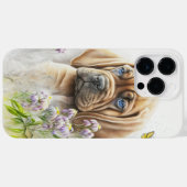 WATERVERF RODE BROWN MASTIFF POPPY DOG Case-Mate iPhone CASE (Achterkant (horizontaal))