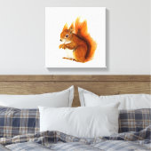 Waterverf rode eekhoorn Afdruk schilderwerk Canvas Afdruk (Insitu (Slaapkamer))