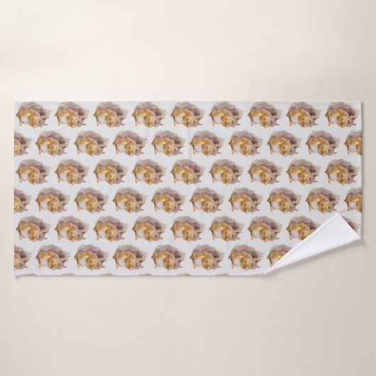 Waterverf rode eekhoorn badhanddoek (Badhanddoek)