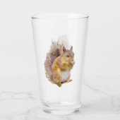 Waterverf rode eekhoorn glas (Achterkant)