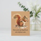 Waterverf Rode eekhoorn, grappige citaat Briefkaart (Staand voorkant)