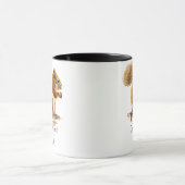 Waterverf Rode eekhoorn, grappige citaat Mok (Midden)