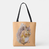 Waterverf rode eekhoorn tote bag (Achterkant)