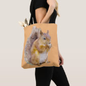 Waterverf rode eekhoorn tote bag (Dichtbij)