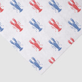 Waterverf rode en blauwe kreeften tissuepapier (Detail)