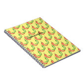 Waterverf rode en groene chilipepers notitieboek (Rechterzijde)