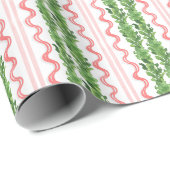 Waterverf rode en groene kerstslinger cadeaupapier (Rol Hoek)