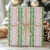 Waterverf rode en groene kerstslinger inpakpapier vel