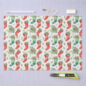  Waterverf rode en groene kousen Tissuepapier (Craft)