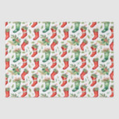  Waterverf rode en groene kousen Tissuepapier (Voorkant)