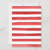 Waterverf Rode en Oranje Rozen Bruiloft Kaart (Achterkant)