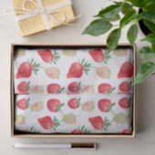 Waterverf rode en roze aardbeien tissuepapier (Geschenk)