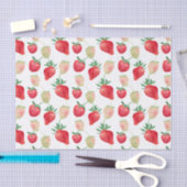 Waterverf rode en roze aardbeien tissuepapier (Craft)