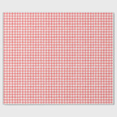 Waterverf rode en witte gingham cadeaupapier (Vlak)