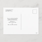 Waterverf Rode Floral Valentijnsdag Foto Feestdagenkaart (Achterkant)