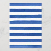 Waterverf Rode, Gele & Blauwe Bloemen Huwelijk Menu (Achterkant)