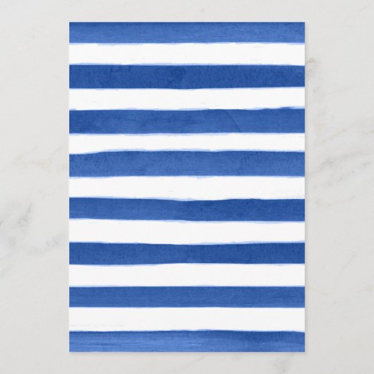 Waterverf Rode, Gele & Blauwe Bloemen Huwelijk Menu (Achterkant)