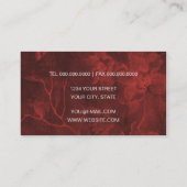 Waterverf Rode gloeiende bloemen Visitekaartje (Achterkant)