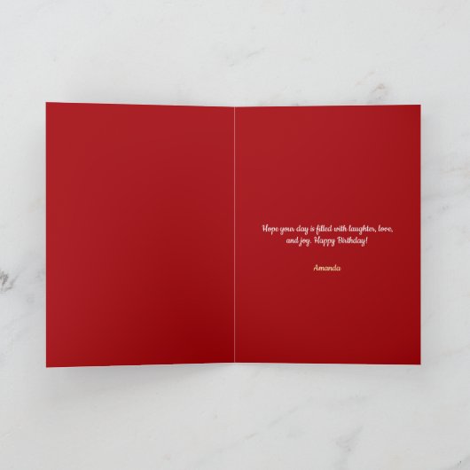 Waterverf Rode Gnome Paddestoel Verjaardag Kaart (Binnen)