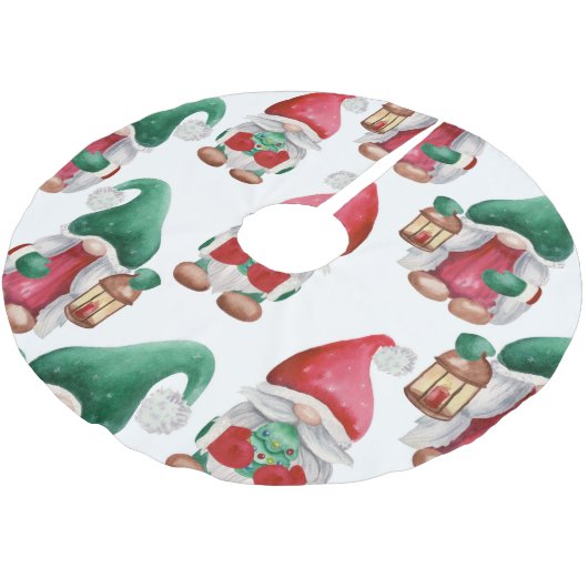 WATERVERF RODE & GROENE KERSTKABOUTERS KERSTBOOM ROK (Gekanteld)