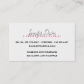 waterverf rode haarstylist haarstiriet visitekaartje (Achterkant)