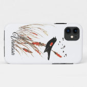 Waterverf Rode Halve Zwarte Vogel - VogelCollectie Case-Mate iPhone Case (Achterkant (horizontaal))