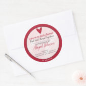 Waterverf Rode Hart Valentijn Body Butter Label (Envelop)