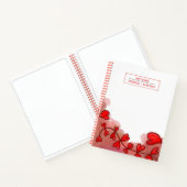 Waterverf rode harten Notitieboek (Binnen)