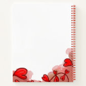Waterverf rode harten Notitieboek (Achterkant)