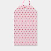 Waterverf Rode Harten Valentijnsdag Cadeau Cadeaulabel (Achterkant)