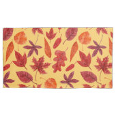 Waterverf rode herfstbladeren kussensloop (Voorkant-Links)