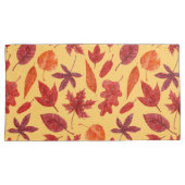 Waterverf rode herfstbladeren kussensloop (Voorkant-Rechts)